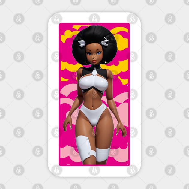 Black Barbie Sticker by DewaJassin